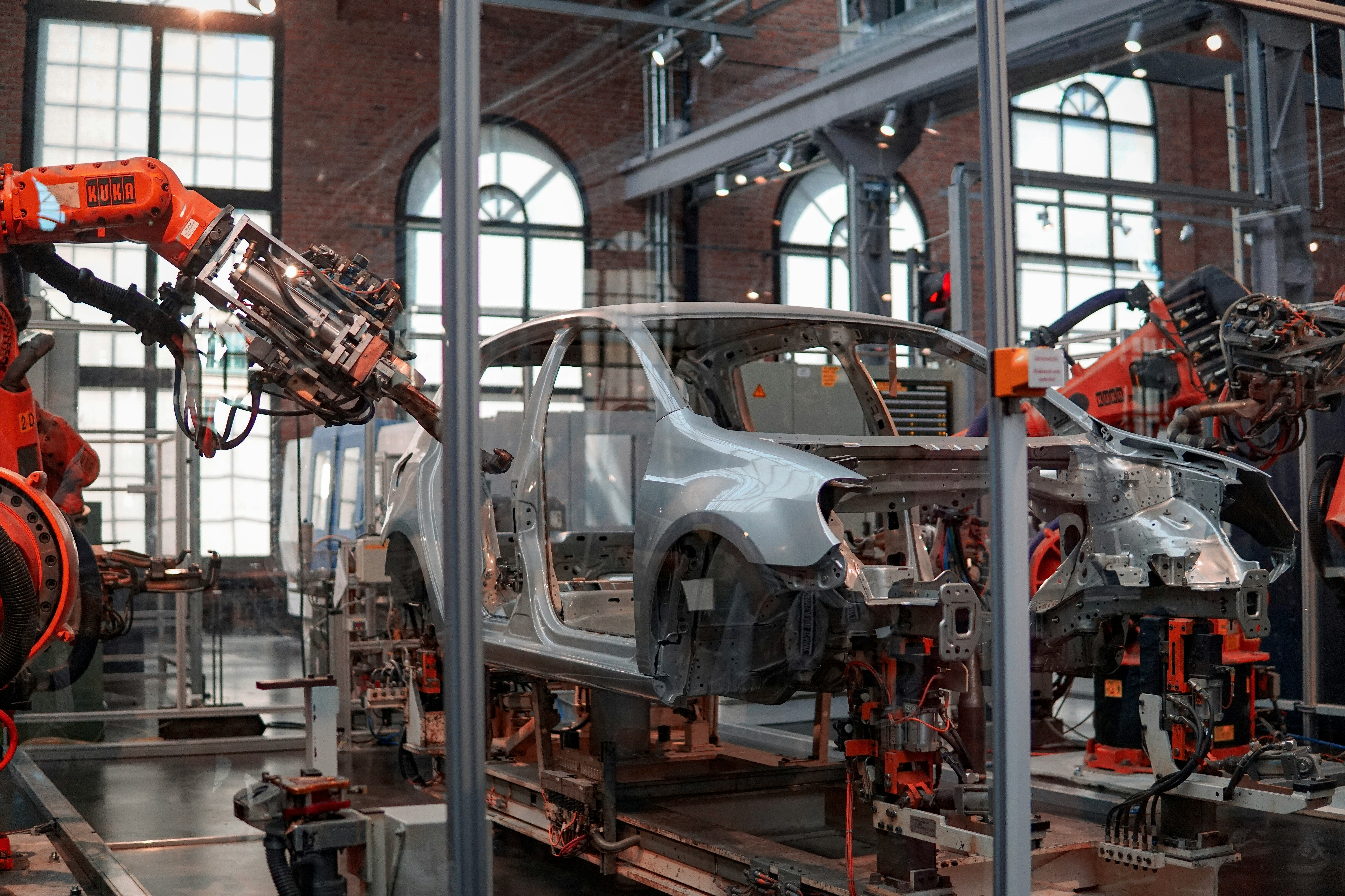 Modern automotive manufacturing facility